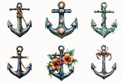 Summer Anchor Clipart, an Illustration by OK Design (Thumbnail 3 of 5)