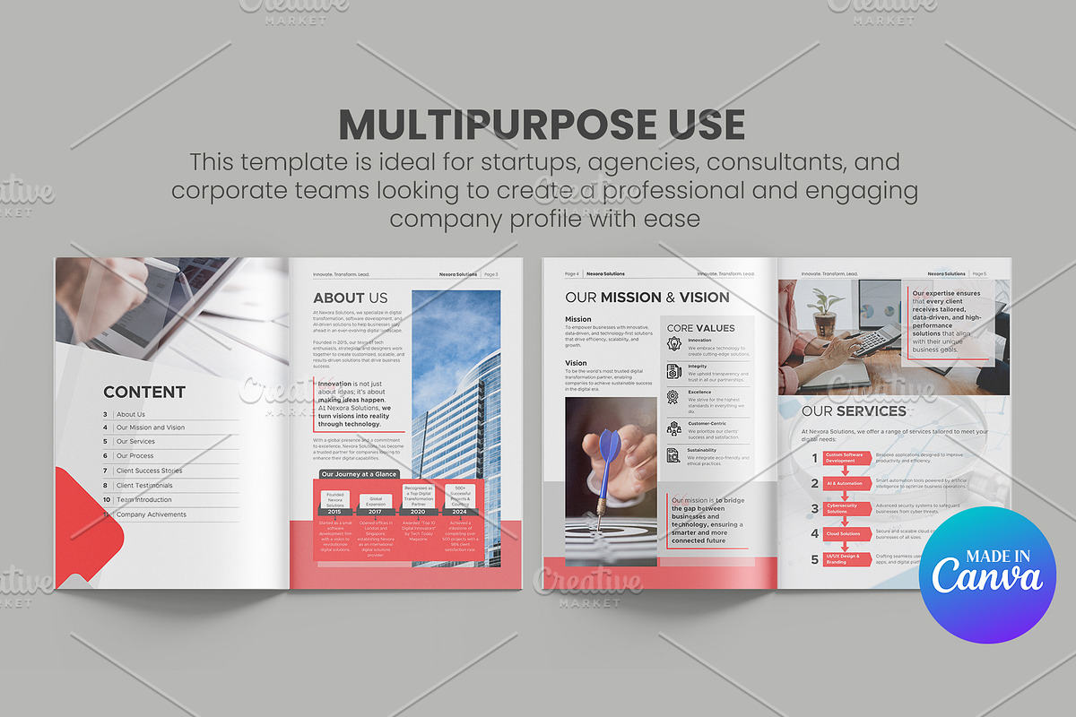 Professional Company Profile, a Brochure Template by Oshin Design (Photo 2 of 6)