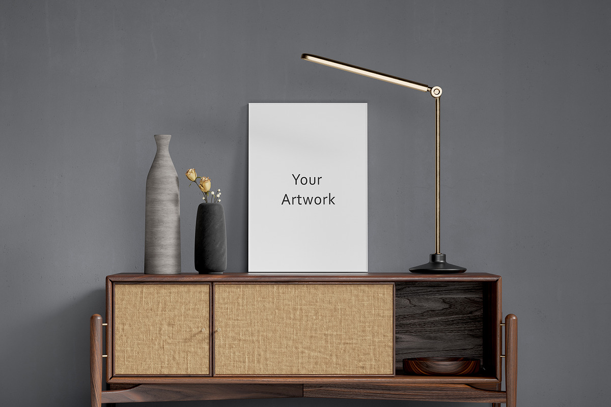Poster Frame Mockup, a Print Template by Designrepos