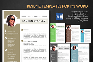 Modern 2 Pages Word Resume Pack