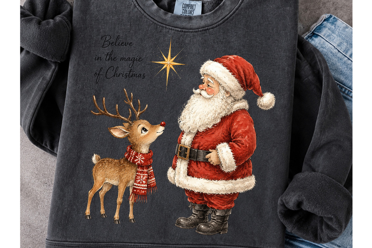 Retro Believe In The Magic Png, a Seasonal Illustration by Craft Nest (Photo 2 of 6)
