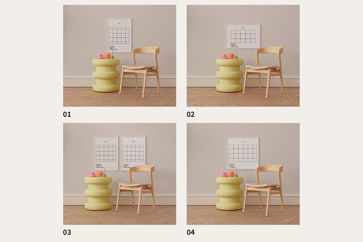 Frame Mockup Set FLORINE, an Advertising Mockup by Bonumo (Photo 2 of 13)