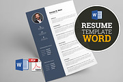 Resume Template Word, a Resume Template by graphicbox (Thumbnail 1 of 4)