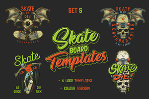 Skateboard templates, a Poster Template by DGIM studio