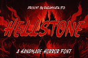 Hellstone - Horror Font, a Handwritten Font by RagamKata (Thumbnail 1 of 12)