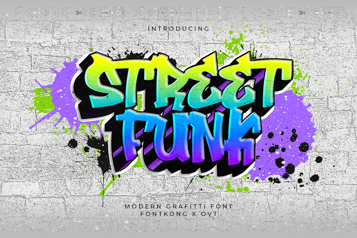 StreetFunk Graffiti - Modern Font, a Handwritten Font by overlaytemplates