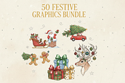 50 Unique Christmas PNG Bundle, a Seasonal Illustration by StudioByElevate (Thumbnail 1 of 5)
