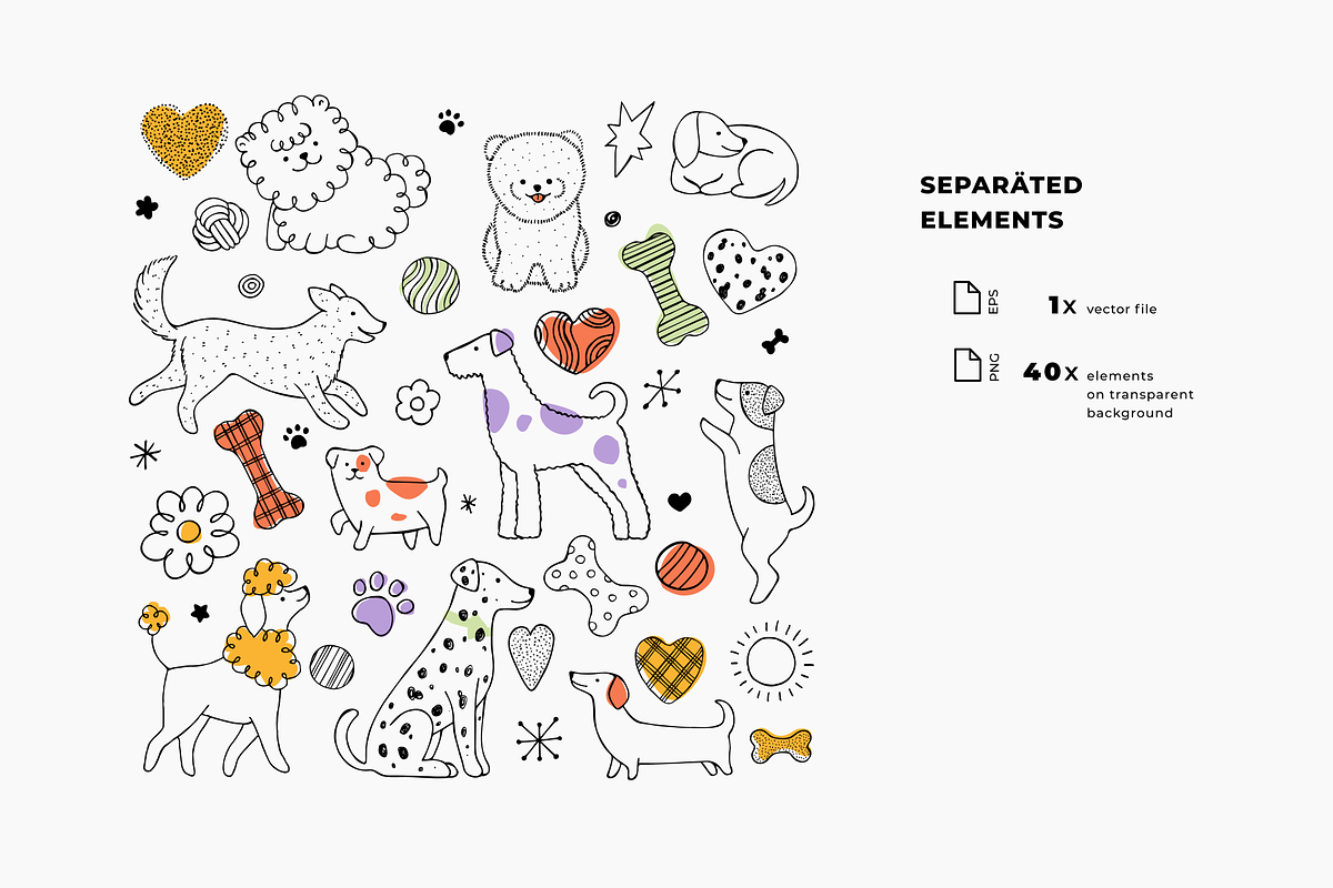 Dog illustrations, an Animal Illustration by adehoidar (Photo 6 of 10)