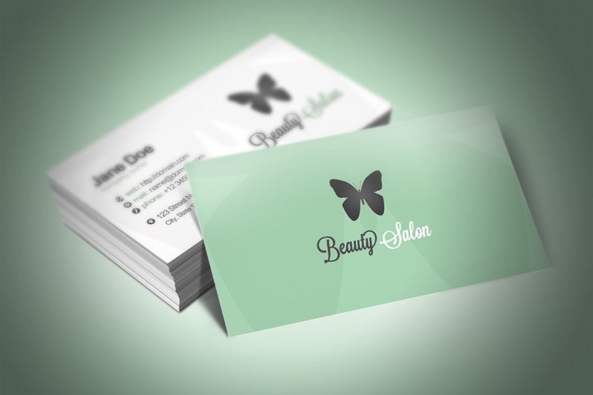 Beauty Salon Business Card, a Business Card Template by Rafael Oliveira (Photo 1 of 4)