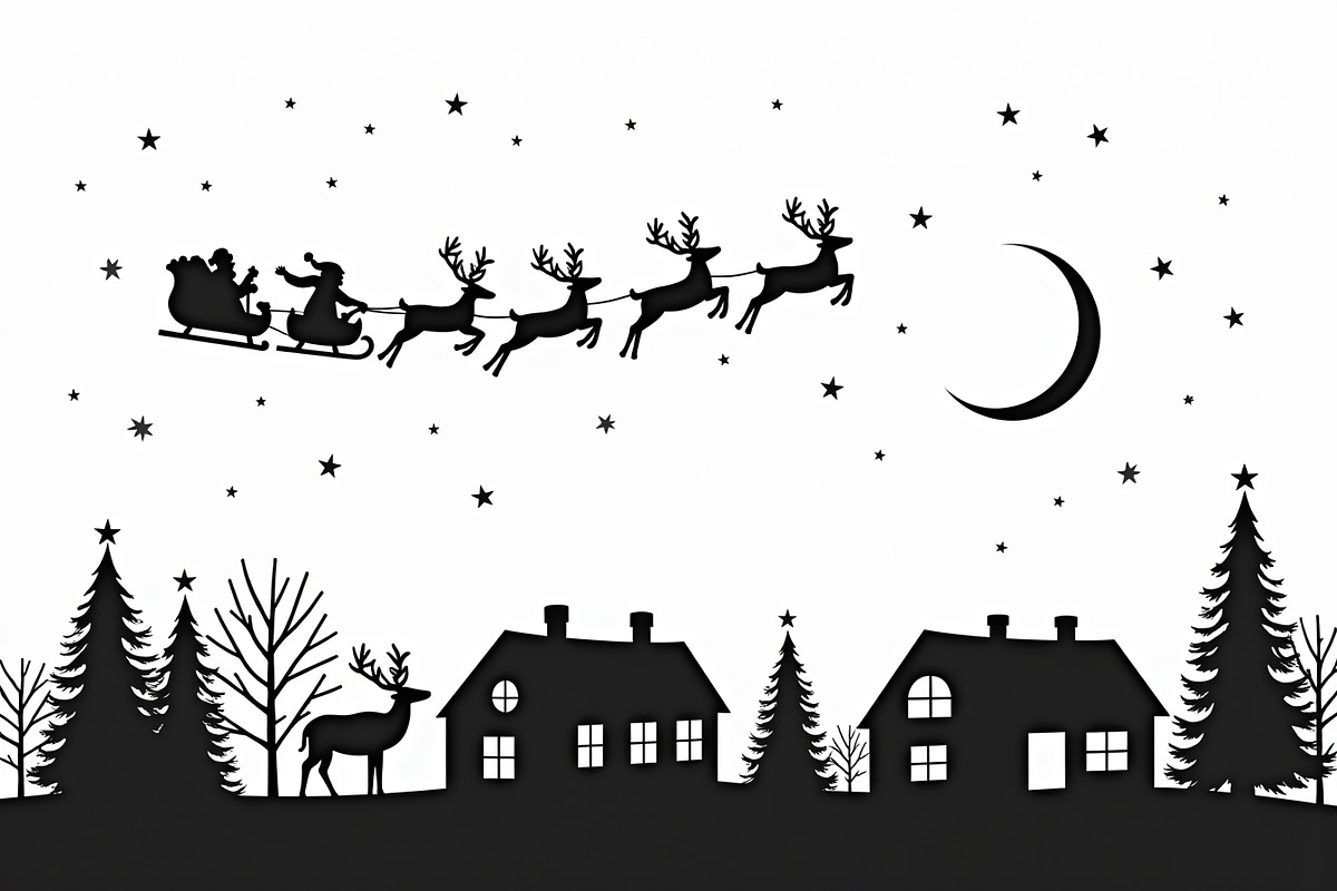 Holiday Village Silhouette Pack, an Illustration by hafijul (Photo 5 of 21)