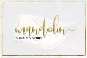 Mandolin - Bouncy Script, a Script Font by Kristy Hatswell (Thumbnail 1 of 4)