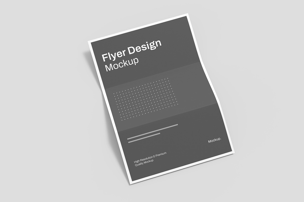 Modern Folded Flyer Mockup PSD, a Product Mockup by graphypix (Photo 3 of 4)