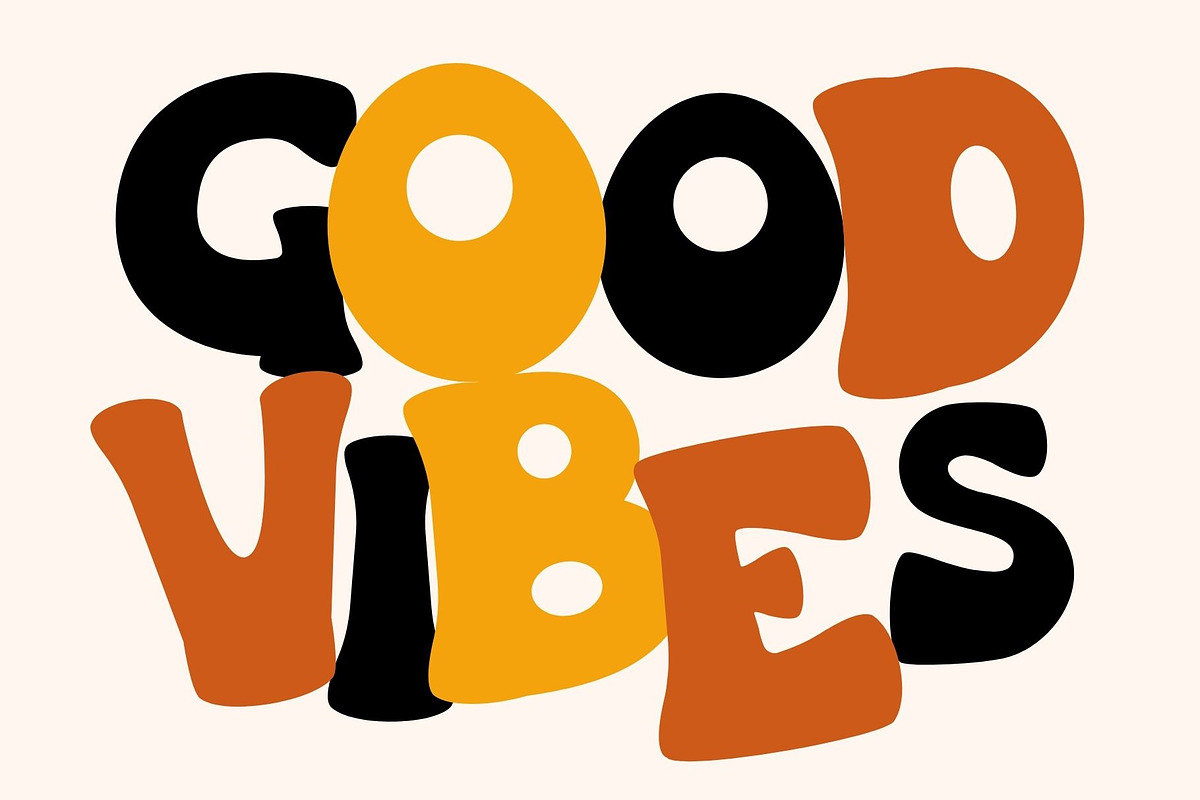 Rainbow Night is a retro groovy font, a Handwritten Font by Brown Cupple (Photo 4 of 6)