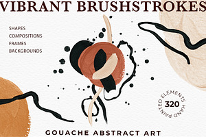 Gouache Abstract Shapes, Backgrounds
