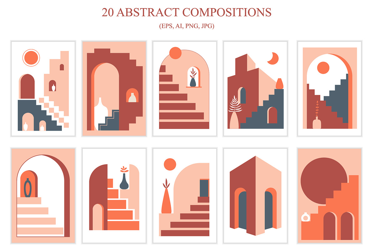 Abstract Architecture Poster Card, an Illustration by Svetlana Avv (Photo 3 of 6)