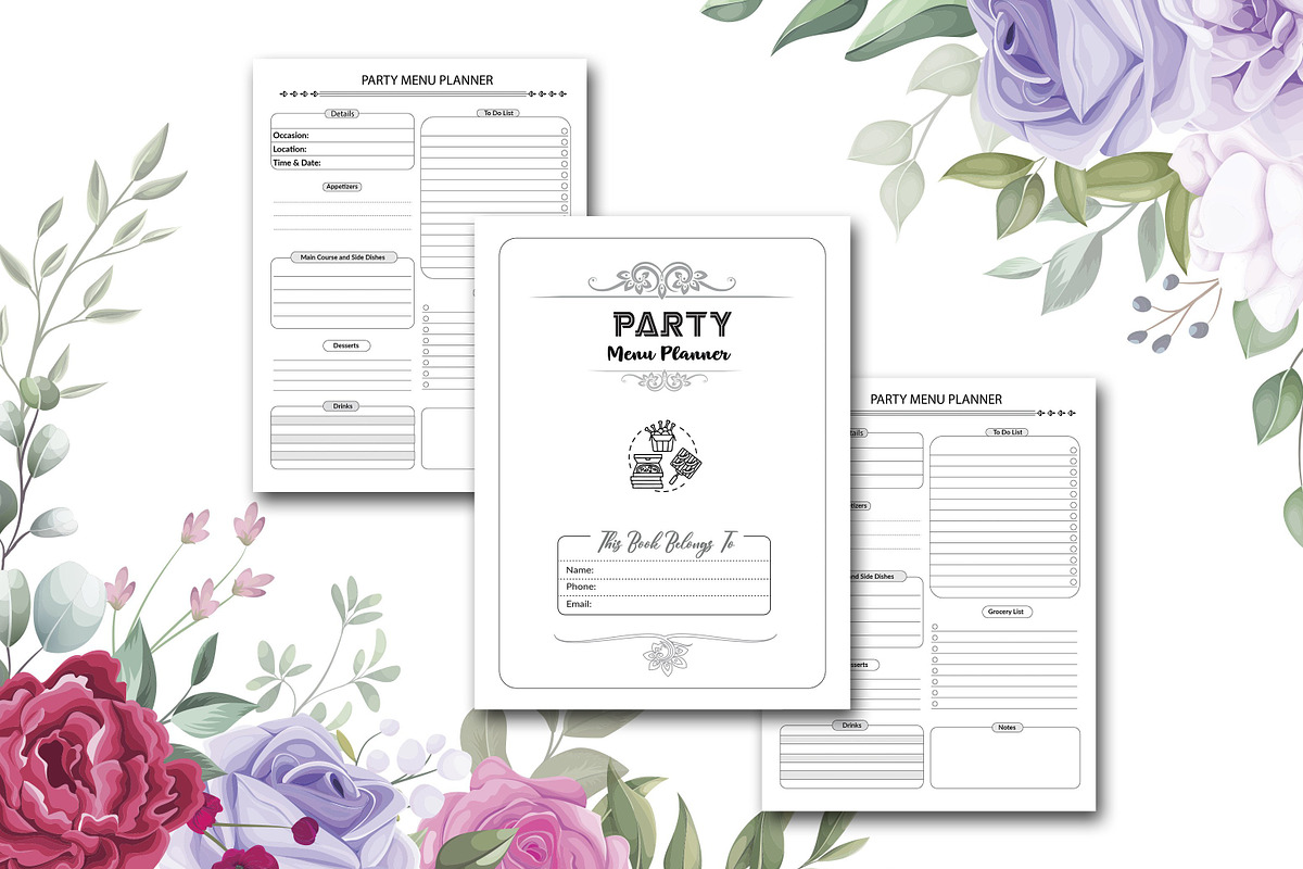 Party Menu Planner, a Stationery Template by design_hut (Photo 3 of 3)