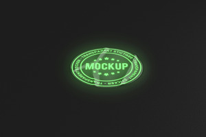 Fluorescent Stickers Mockup