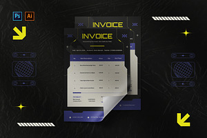 Cyber Transaction - Invoice Template, a Print Template by StreaksideStd