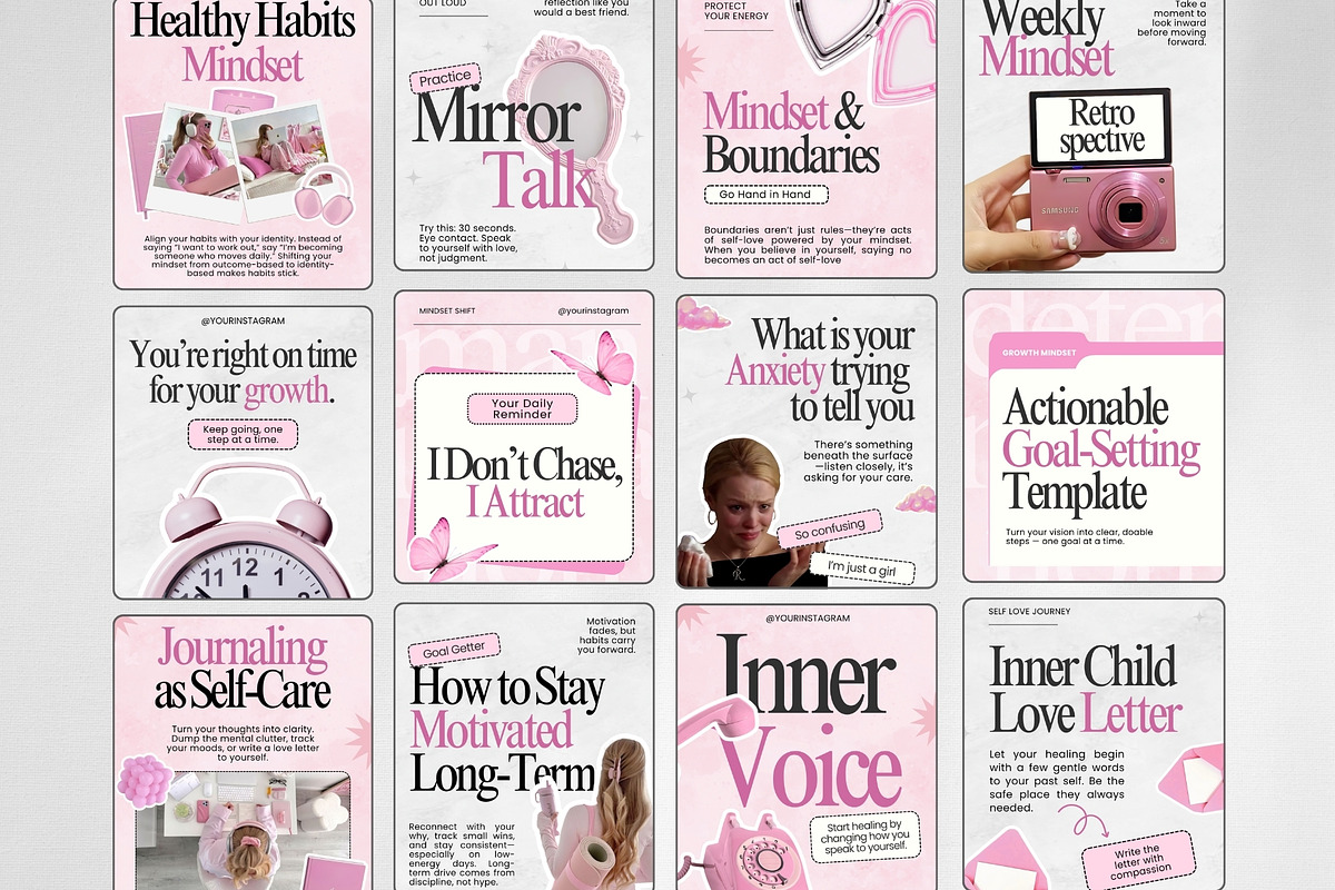Pink Self-Care Coach Instagram Template preview 2