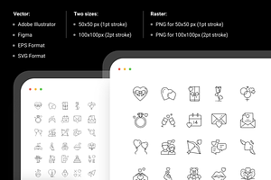 Valentines Line Icon Pack