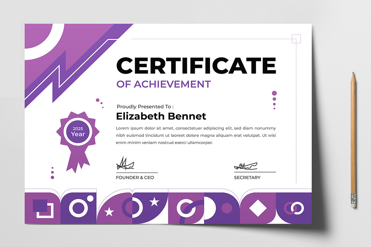 Gradient Certificate Design Template