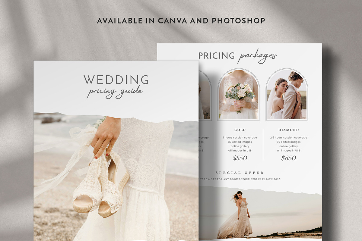 Pricing Guide Template PG022, a Flyer Template by Bellenity Design (Photo 1 of 4)