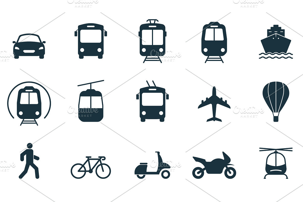 Vehicle, Air, Railway Transport, a Transportation Illustration by Vector Creator