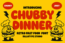Chubby Dinner - Retro Fast Food Font
