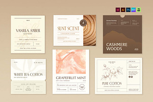 Label Template Set, a Packaging Mockup by BrandPacks