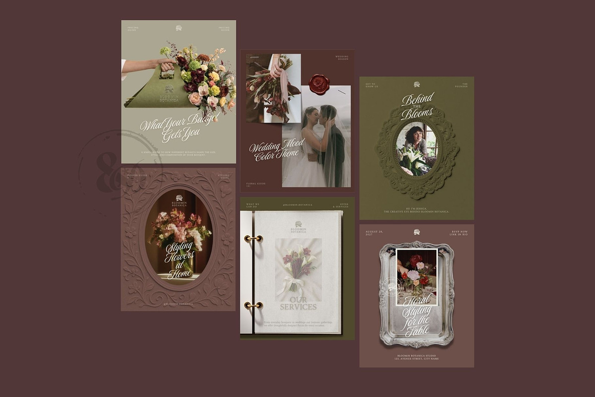 Romantic Florist Instagram Template, a Social Media Template by And Done Studio (Photo 2 of 8)