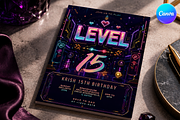Gaming Birthday Invitation Template, an Invitation Template by InvitingStorys (Thumbnail 4 of 11)