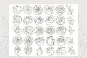 Rose Stamp Brushes for Procreate, a Brush Add-On by AureDesignCo (Thumbnail 3 of 5)