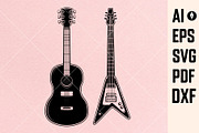 Guitar Clipart Bundle, Guitar Head, a Branding & Logo Template by Vectorhight (Thumbnail 2 of 3)