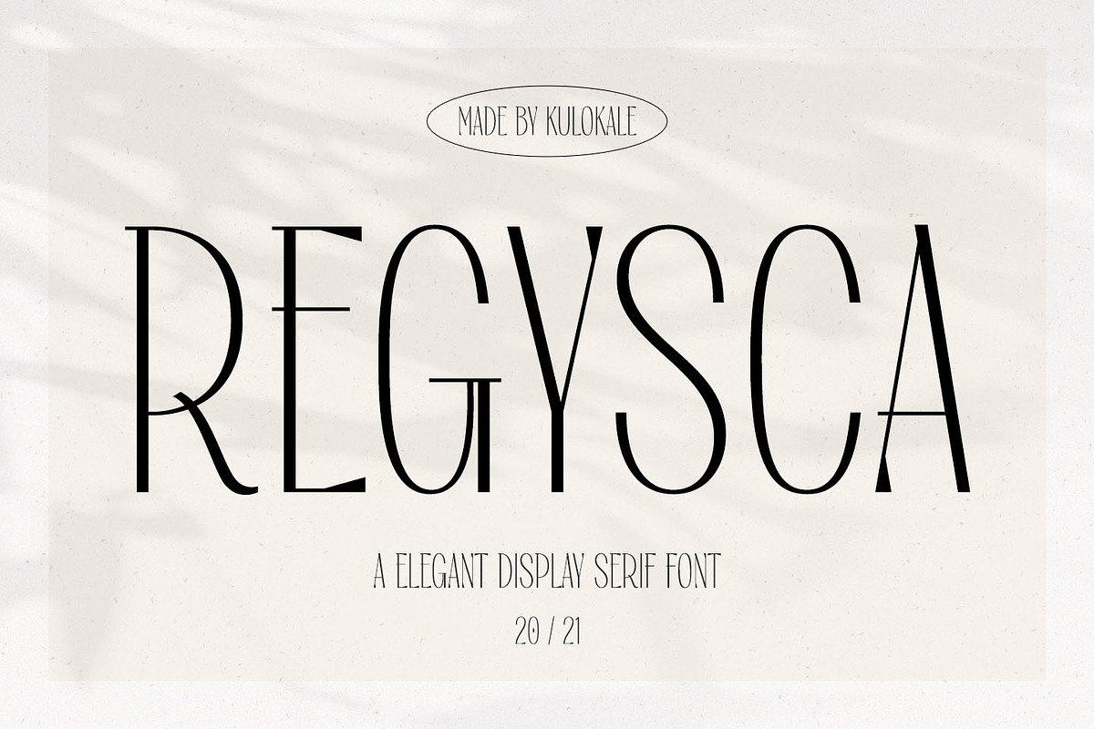 Regysca Elegant Modern Serif Font, a Serif Font by Kulokale (Photo 1 of 10)