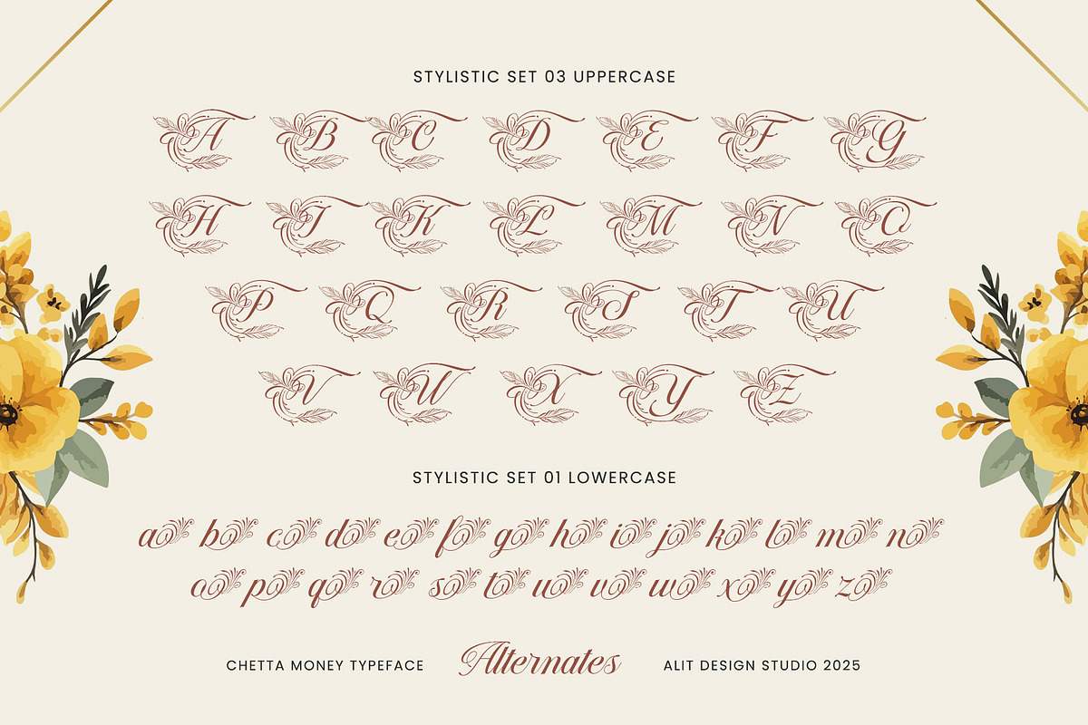 Chetta Money Typeface, a Script Font by alit design (Photo 8 of 17)