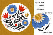Folksy Textured Procreate Brushes 2, a Brush Add-On by On the Mark Designs (Thumbnail 6 of 8)