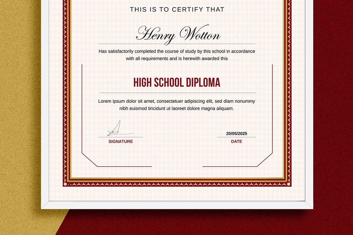 Classic Certificate Design, a Stationery Template by MightyDesign (Photo 3 of 8)