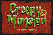 Creepy Mansion Horror Typeface, a Handwritten Font by Letterhend Studio (Thumbnail 1 of 9)