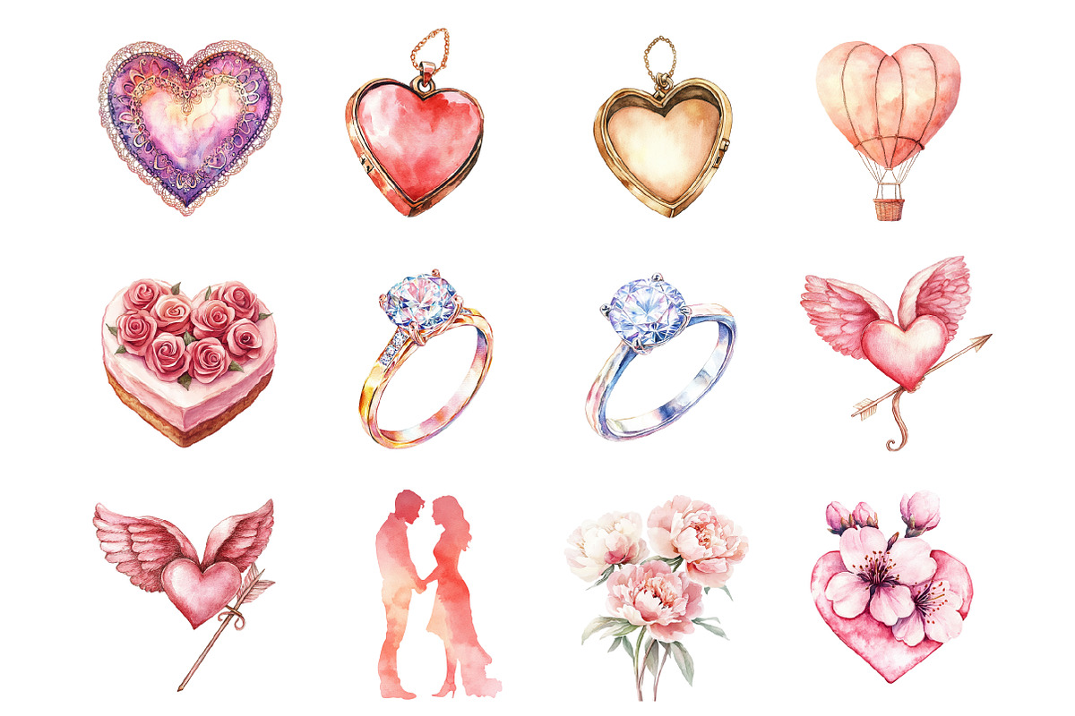 Romance Clipart, an Illustration by Design Market (Photo 3 of 3)