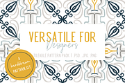 Mustard & Navy Patterns, a Pattern Graphic by TheLegacyBrandingCo (Thumbnail 5 of 10)