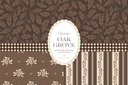 Oak & Acorn Autumn Patterns - Brown, a Pattern Graphic by Eclectic Anthology (Thumbnail 2 of 13)