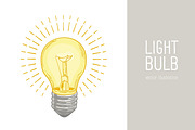 Engraving light bulb, a Technology Illustration by Good Studio (Thumbnail 1 of 3)