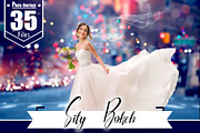 35 city lights bokeh overlay, a Layer Style Add-On by OverlayBox (Thumbnail 1 of 5)