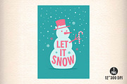Christmas Wall Art Let It Snow Png, an Illustration by Dream Creation (Thumbnail 1 of 5)