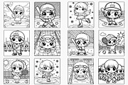 Sports Coloring Pages: Kids Playing, a Sport Illustration by Lamia Emad (Thumbnail 2 of 3)