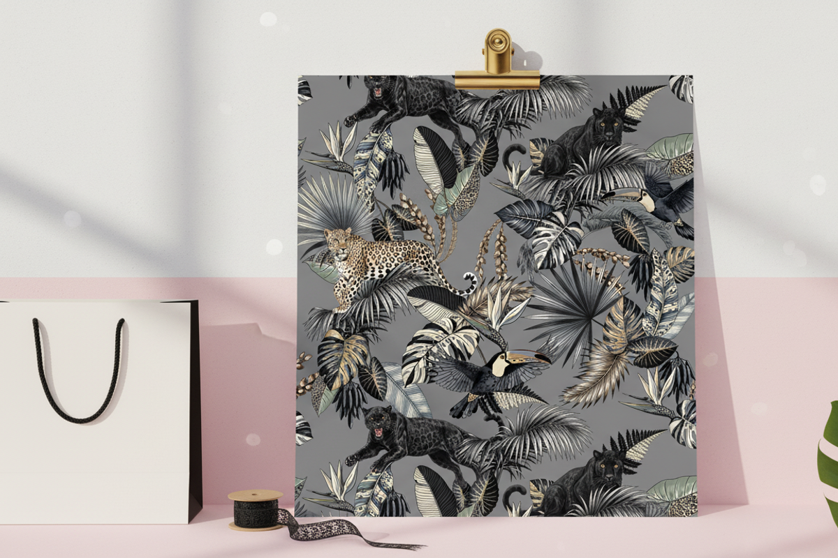 Indigo Jungle Tropical Seamles 2026, a Pattern Graphic by Luiz da Rolt Grathwohl (Photo 9 of 24)