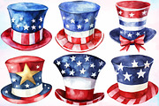 Top Hat 4th of July Clipart Bundle, a Seasonal Illustration by Canvas Craft (Thumbnail 3 of 4)