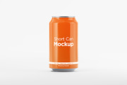 6 Short Aluminum Cans Mockup Pack, a Cups & Container Mockup by DreamVisuals (Thumbnail 5 of 7)