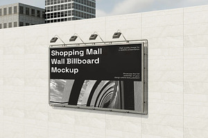 Shopping Mall Wall Billboard Mockup, an Advertising Mockup by renderstockmarket