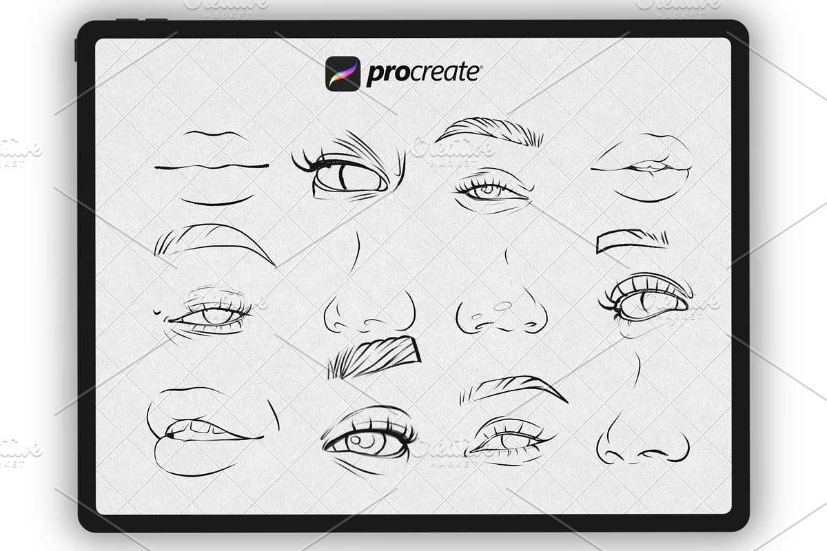 Arfican American Woman Stamp Brushes, a Brush Add-On by Procreate Market (Photo 6 of 9)